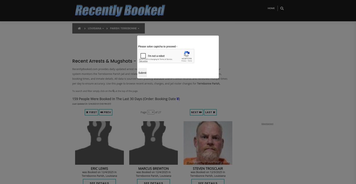Preview of recentlybooked.com