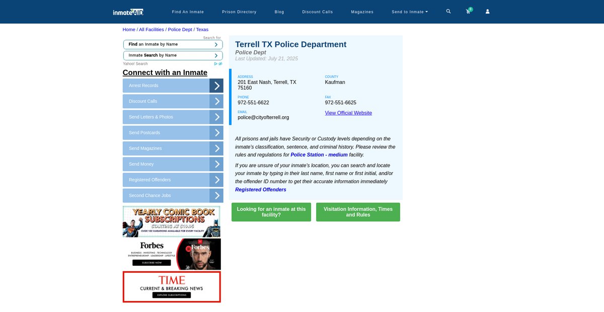 Preview of inmateaid.com