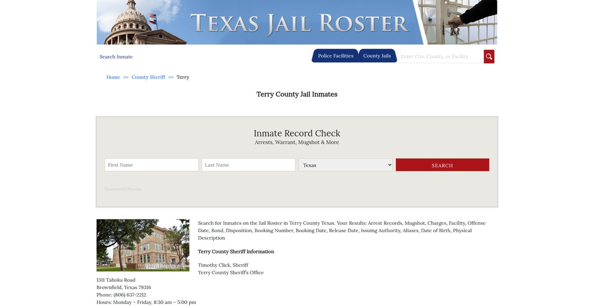 Preview of texasjailroster.com