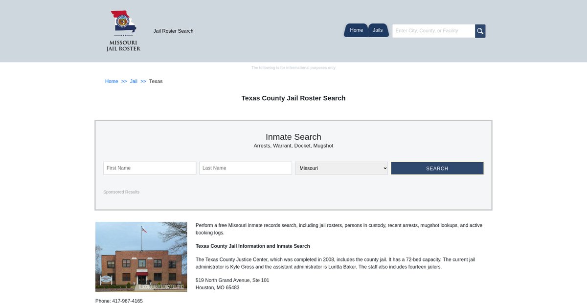 Preview of missourijailroster.com