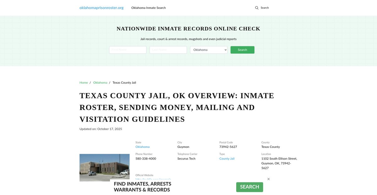 Preview of oklahomaprisonroster.org