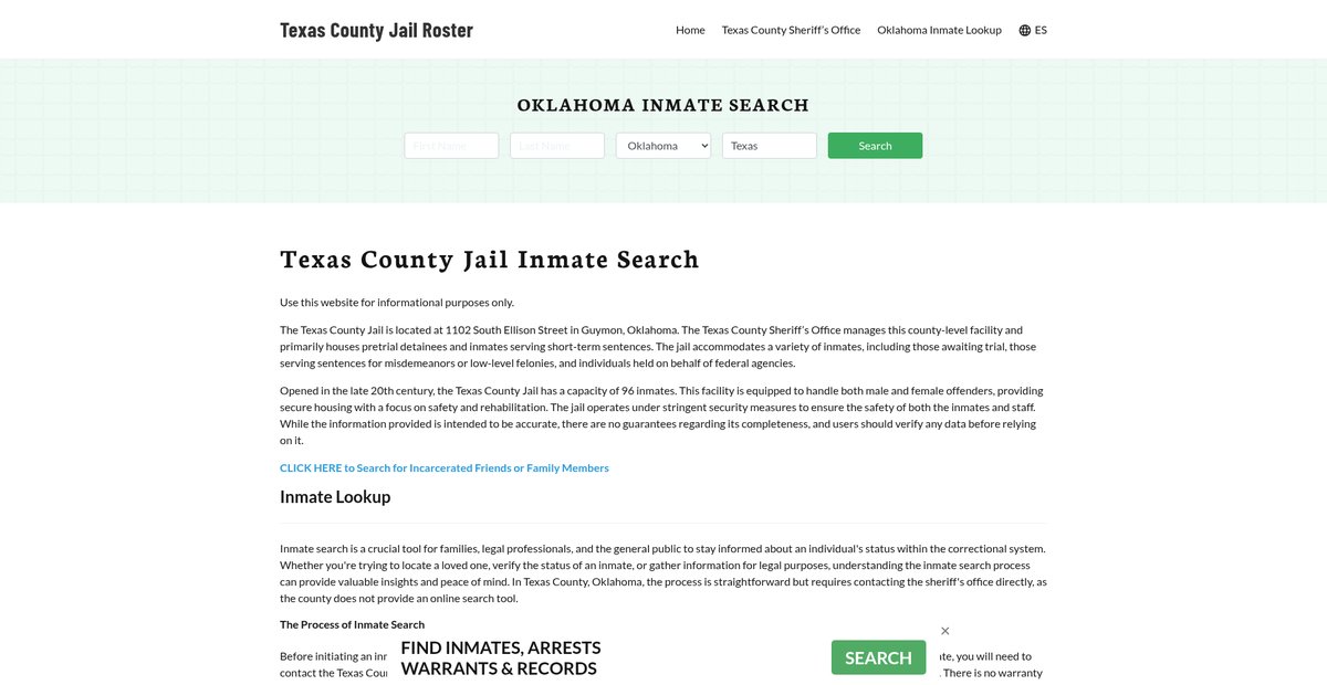 Preview of texascountyjail.org
