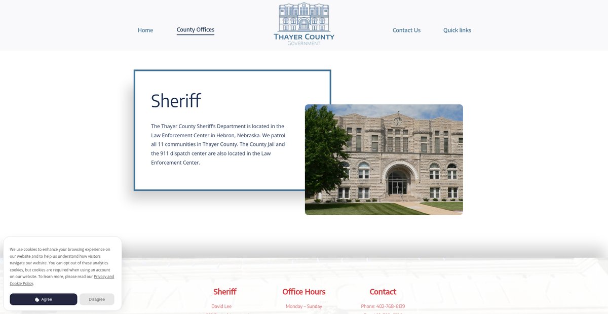 Preview of thayercountyne.gov