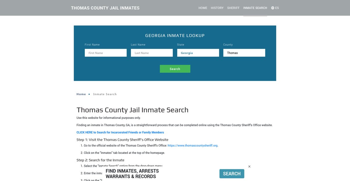 Preview of thomasjailroster.org