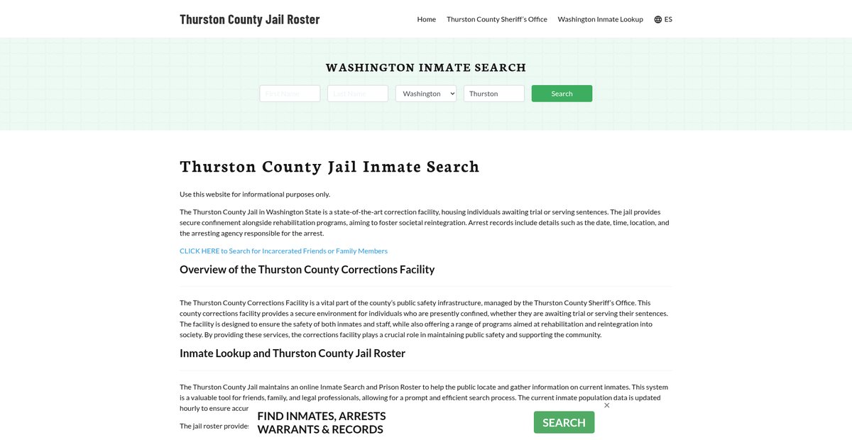 Preview of thurstoncountyjail.org