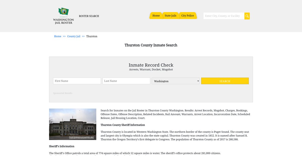 Preview of washingtonjailroster.com