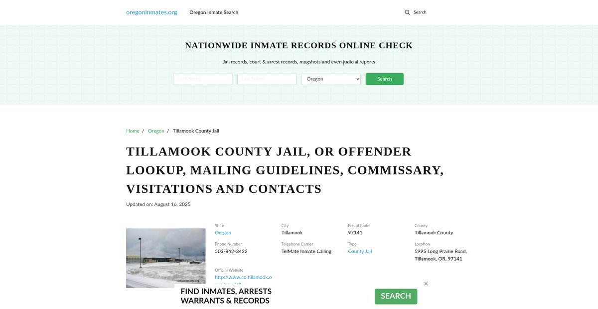Preview of oregoninmates.org