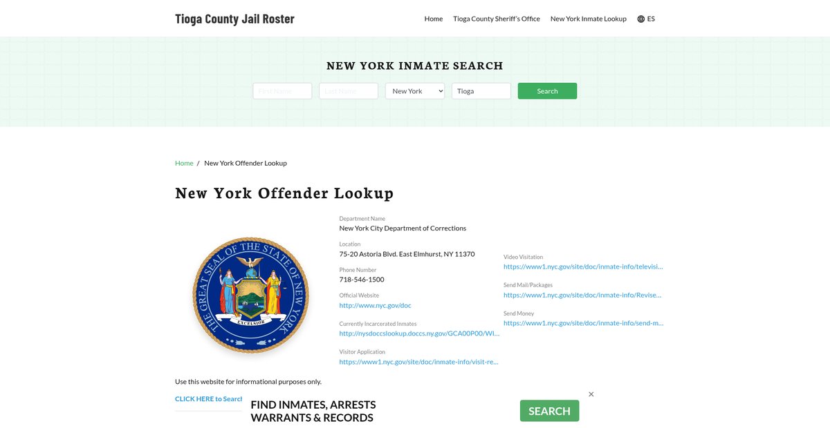 Preview of tiogacountyjail.org