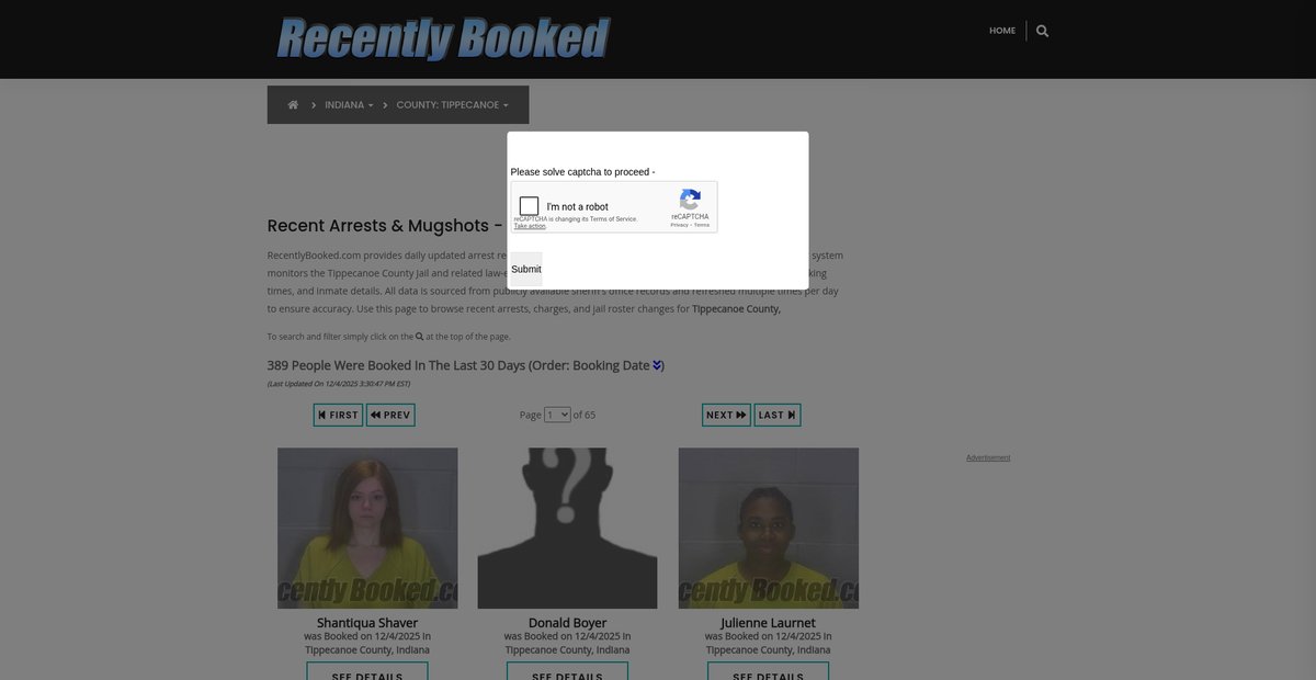 Preview of recentlybooked.com