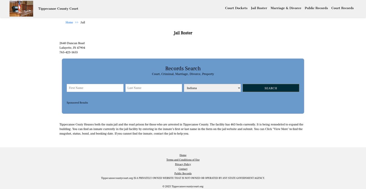 Preview of tippecanoecountycourt.org