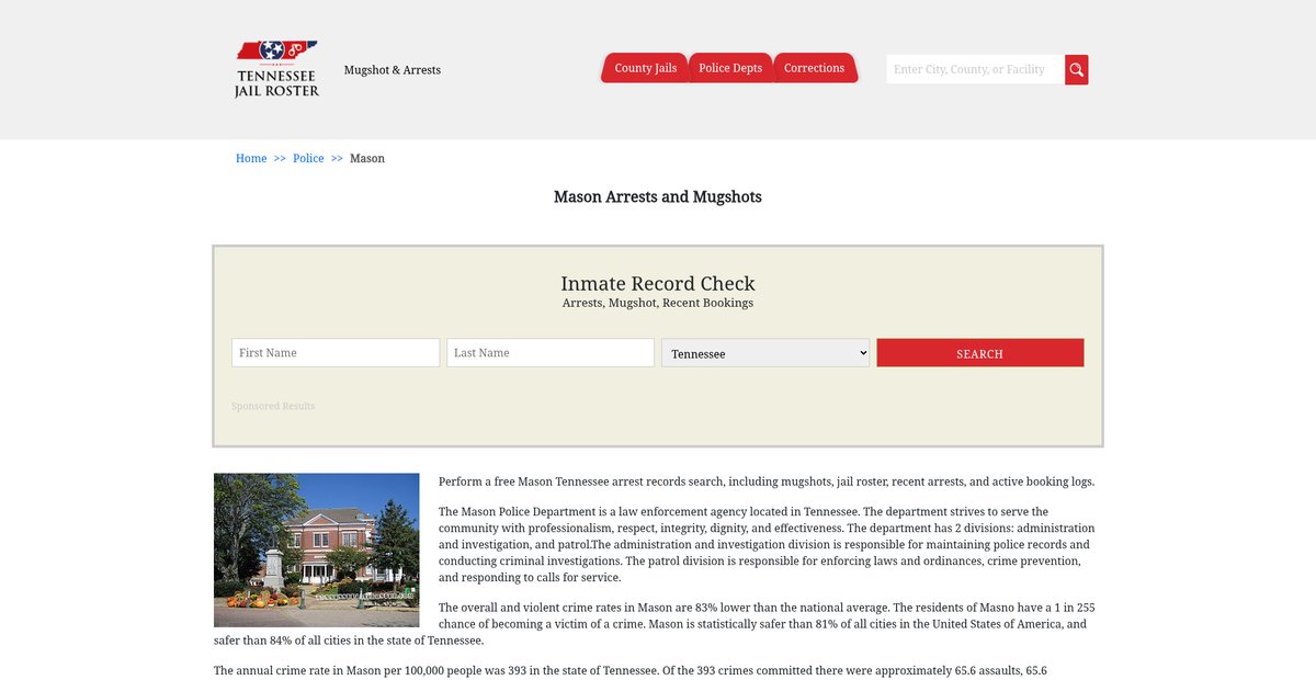 Preview of tennesseejailroster.com