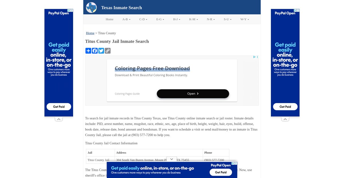 Preview of inmatesearchtx.org