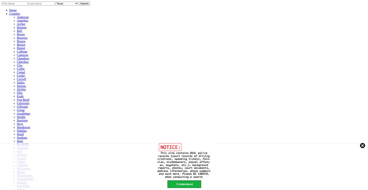 Preview of texas.arrests.org