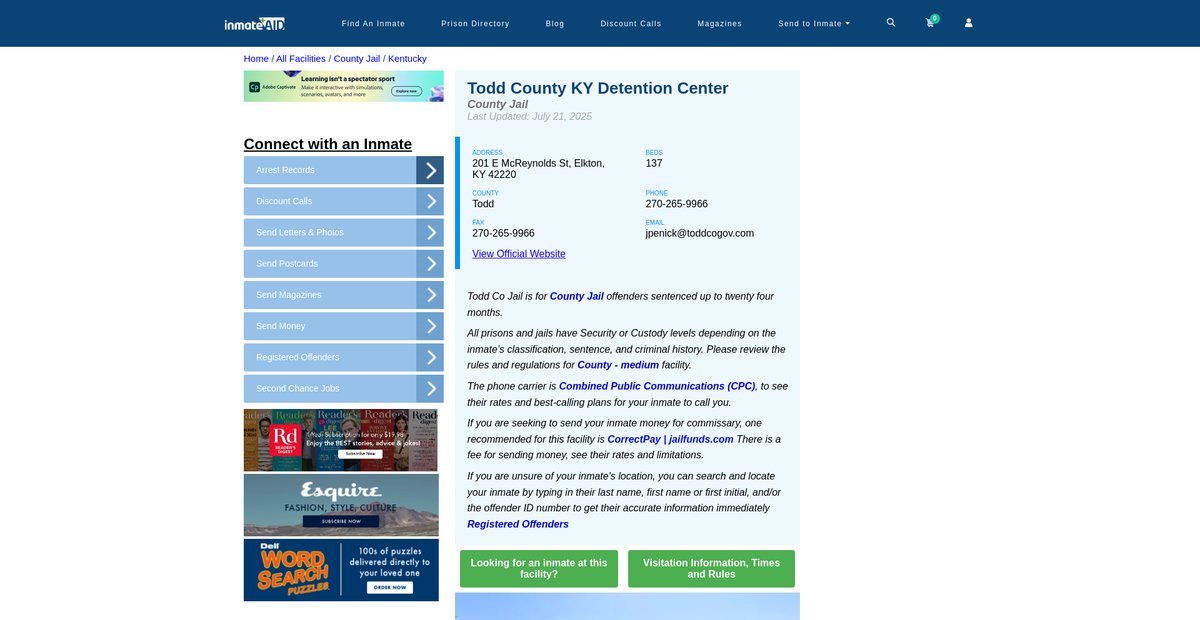 Preview of inmateaid.com