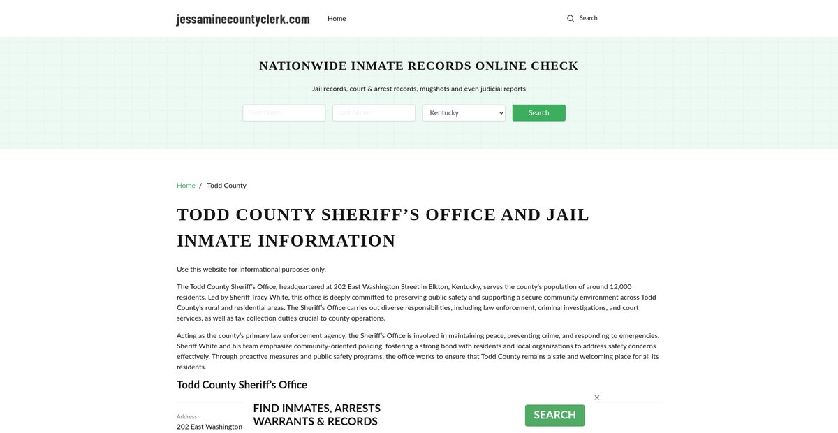 Preview of jessaminecountyclerk.com