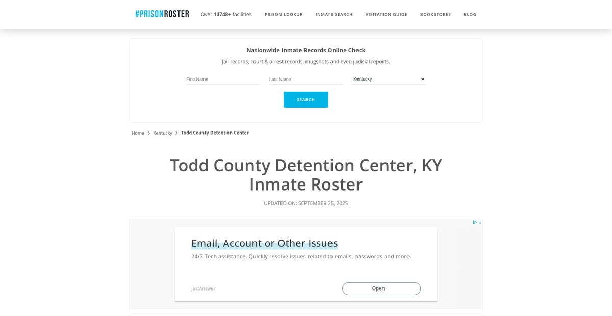 Preview of prisonroster.com