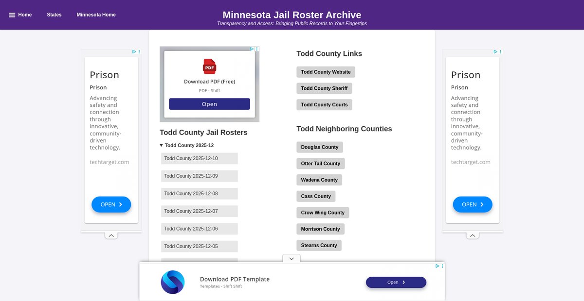 Preview of jailrosters.org