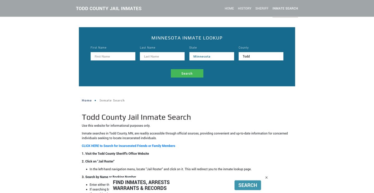 Preview of toddjailroster.org