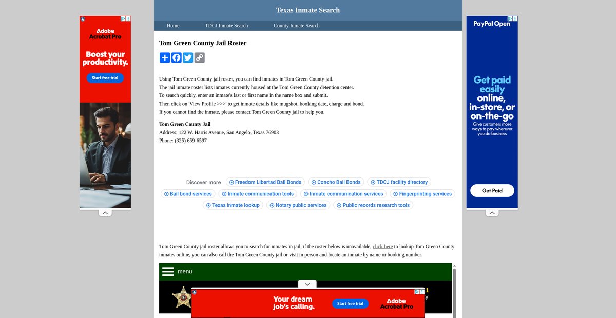 Preview of inmatesearchtexas.org