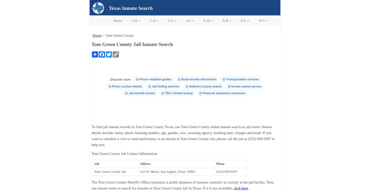Preview of inmatesearchtx.org