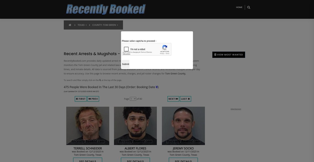Preview of recentlybooked.com