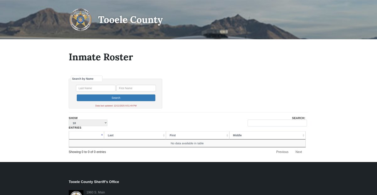 Preview of inmate.tooelecountysheriff.org