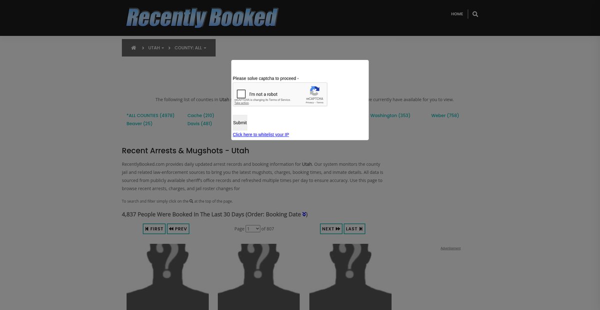Preview of recentlybooked.com