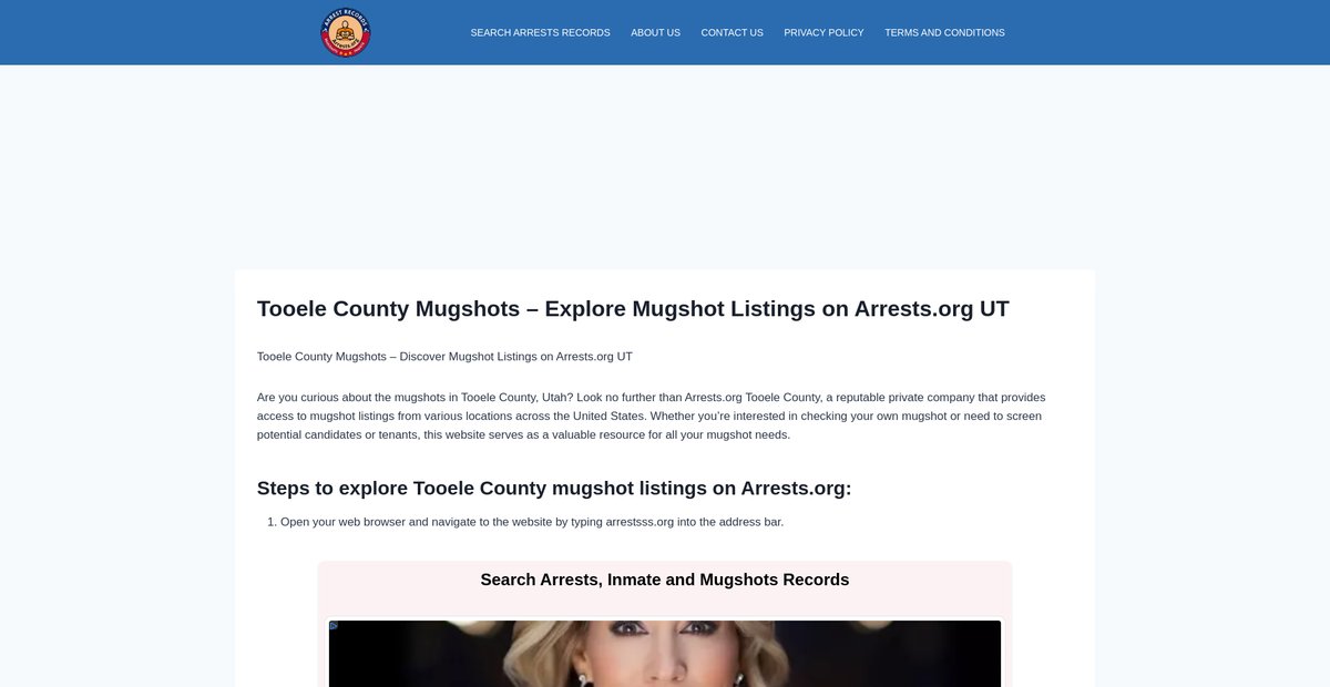 Preview of tooele-mugshots.arrests-org.com