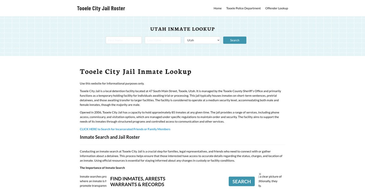 Preview of tooelecityjail.org