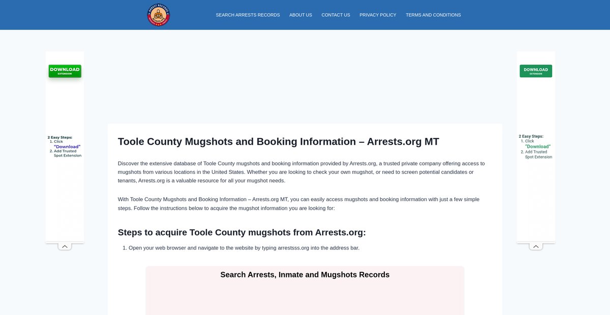 Preview of toole-mugshots.arrests-org.com