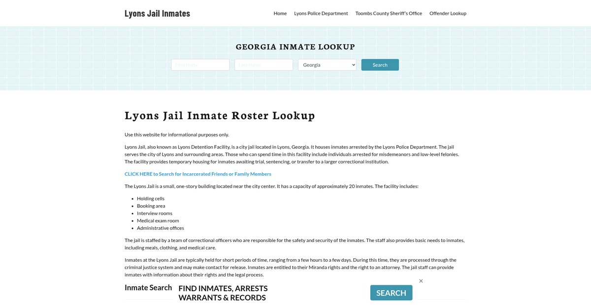 Preview of lyonsjail.org