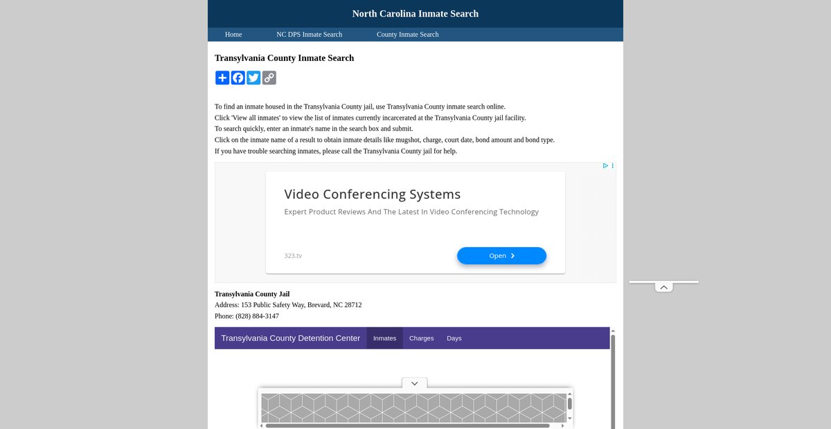 Preview of ncinmatesearch.org