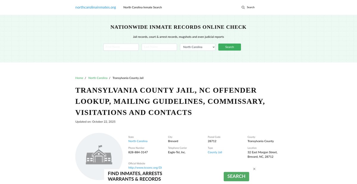 Preview of northcarolinainmates.org