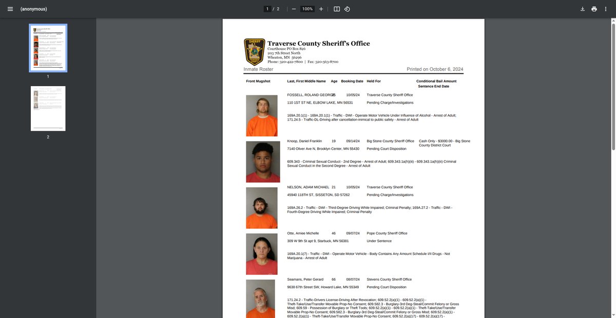 Preview of jailrosters.org