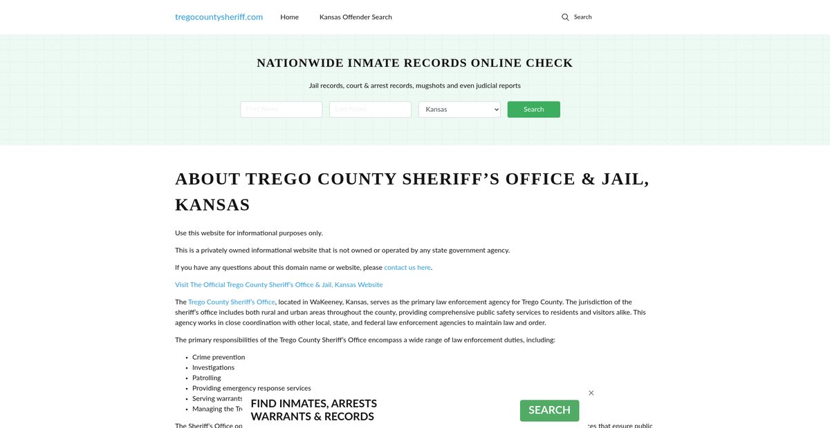 Preview of tregocountysheriff.com
