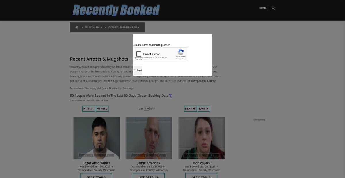 Preview of recentlybooked.com