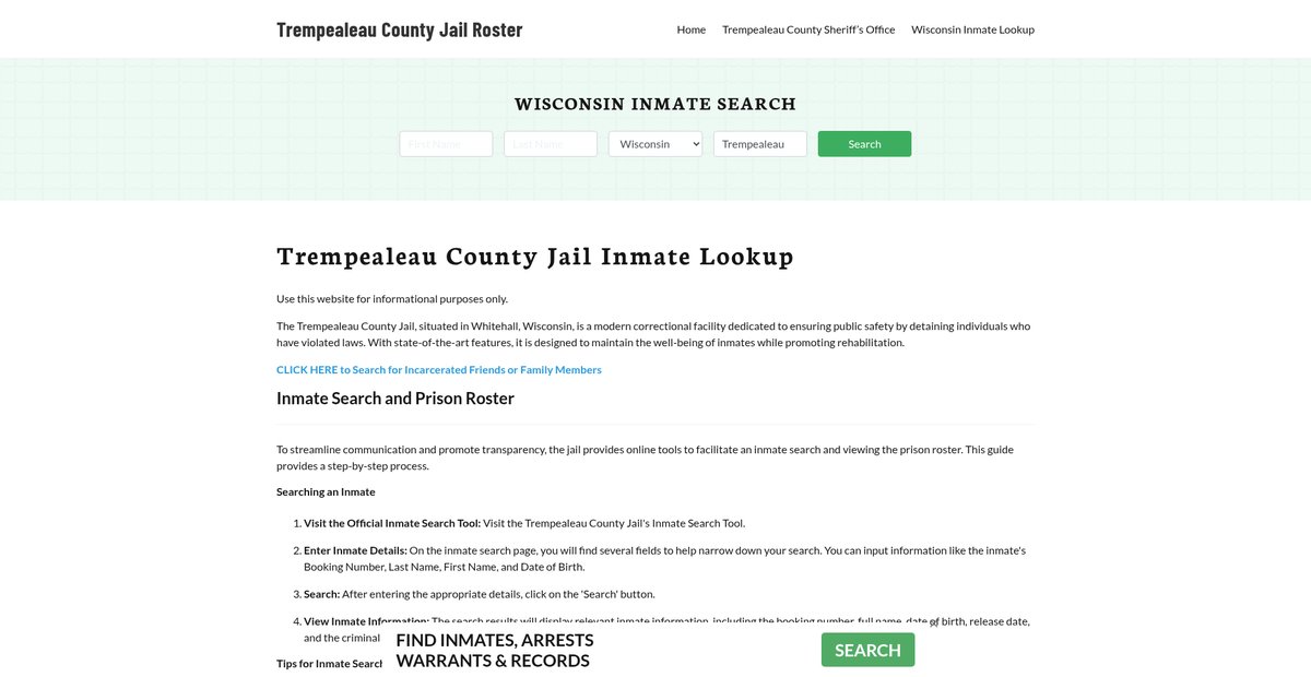Preview of trempealeaucountyjail.org