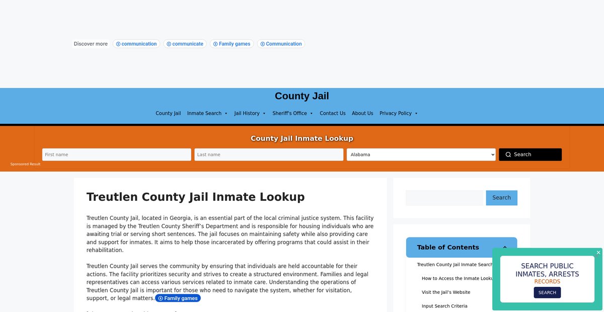 Preview of treutlen.countyjail.org