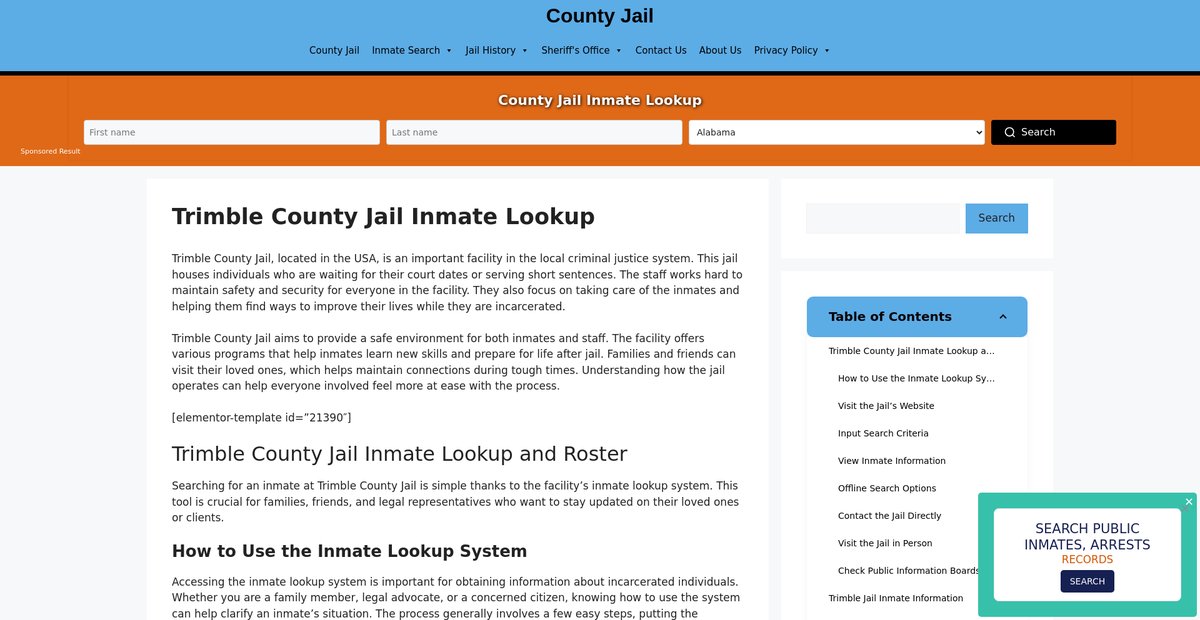 Preview of trimble.countyjail.org