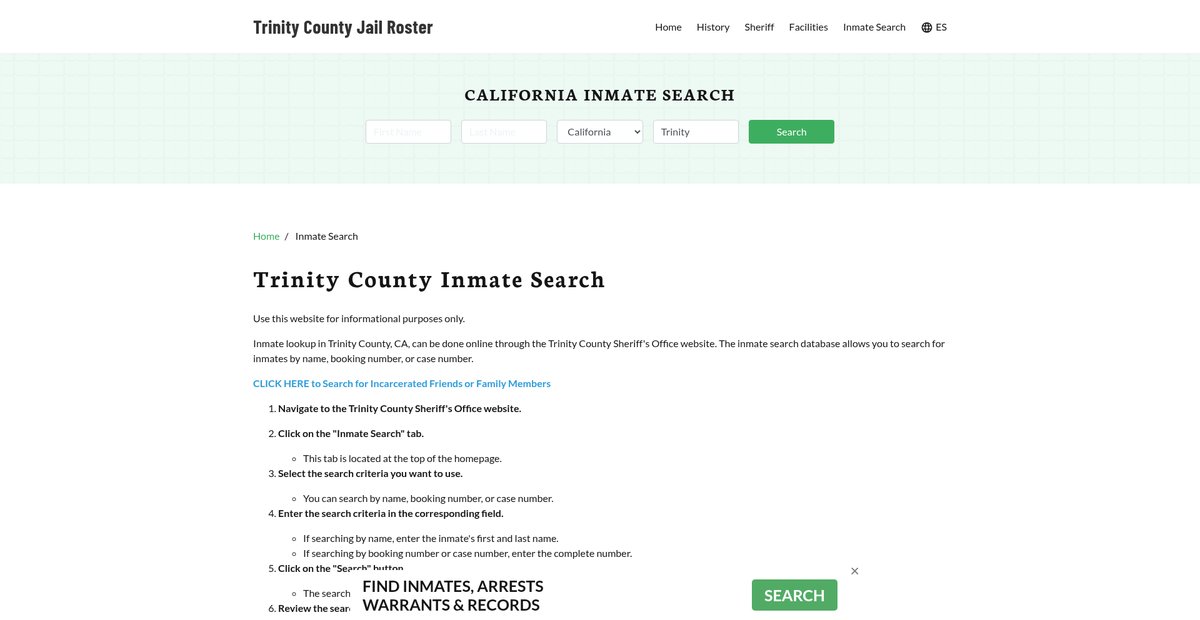 Preview of trinitycountyjail.org