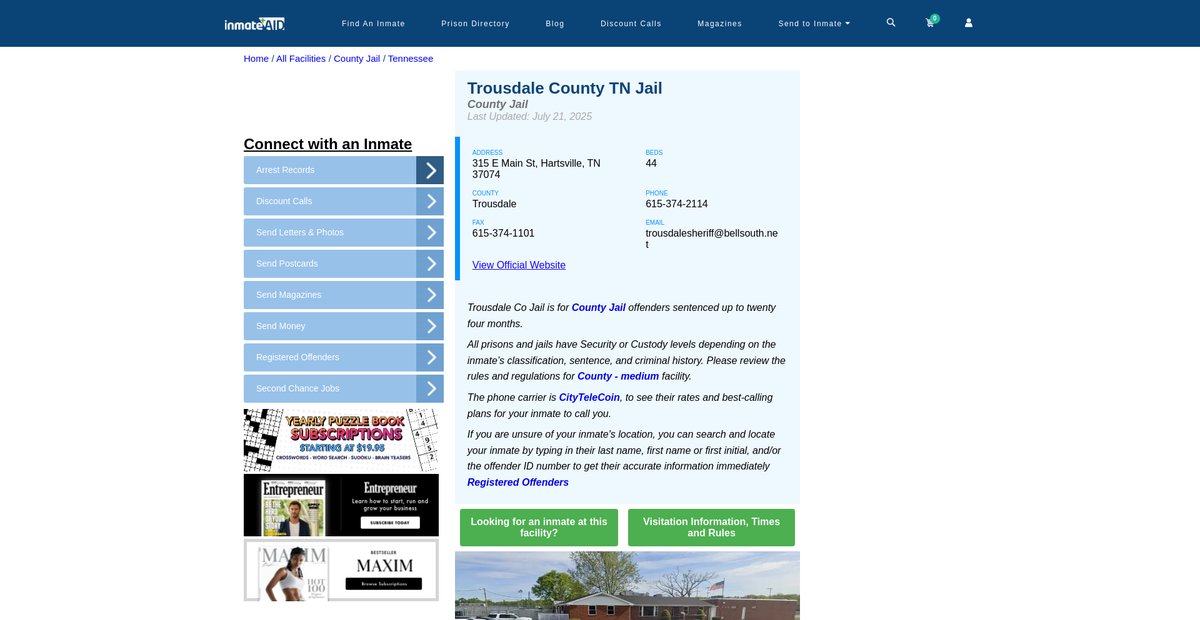 Preview of inmateaid.com