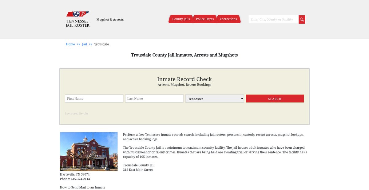 Preview of tennesseejailroster.com
