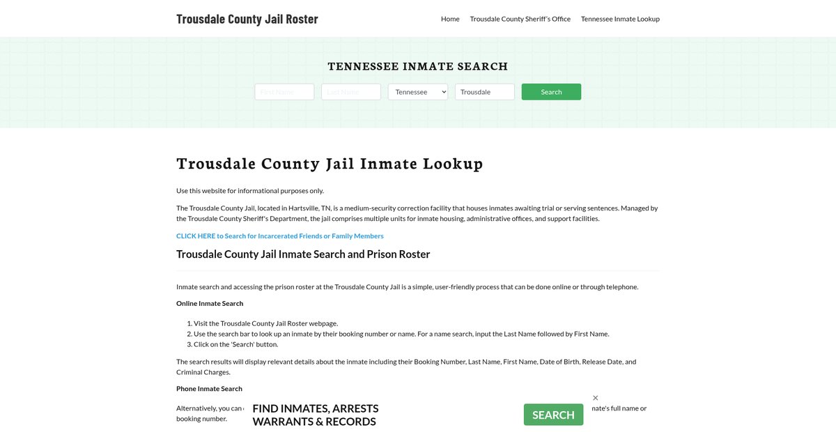 Preview of trousdalecountyjail.org