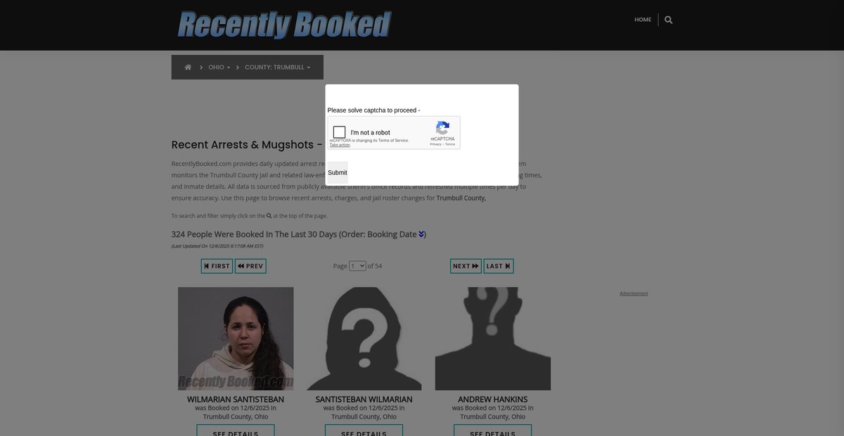 Preview of recentlybooked.com