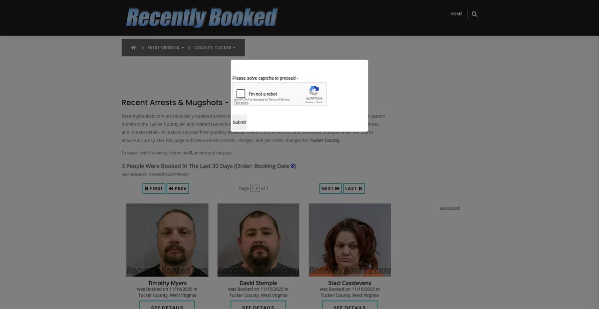 Preview of recentlybooked.com