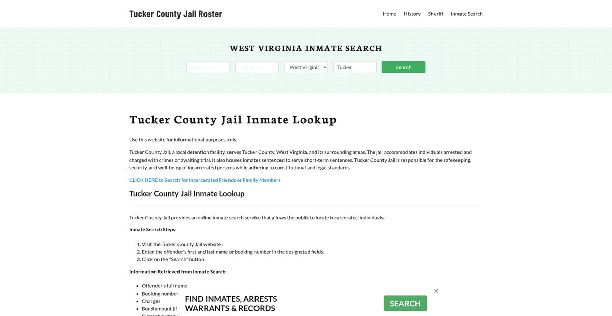 Preview of tuckercountyjail.org