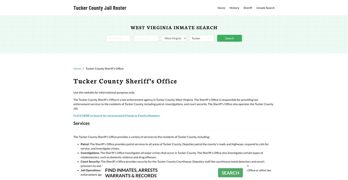 Preview of tuckercountyjail.org