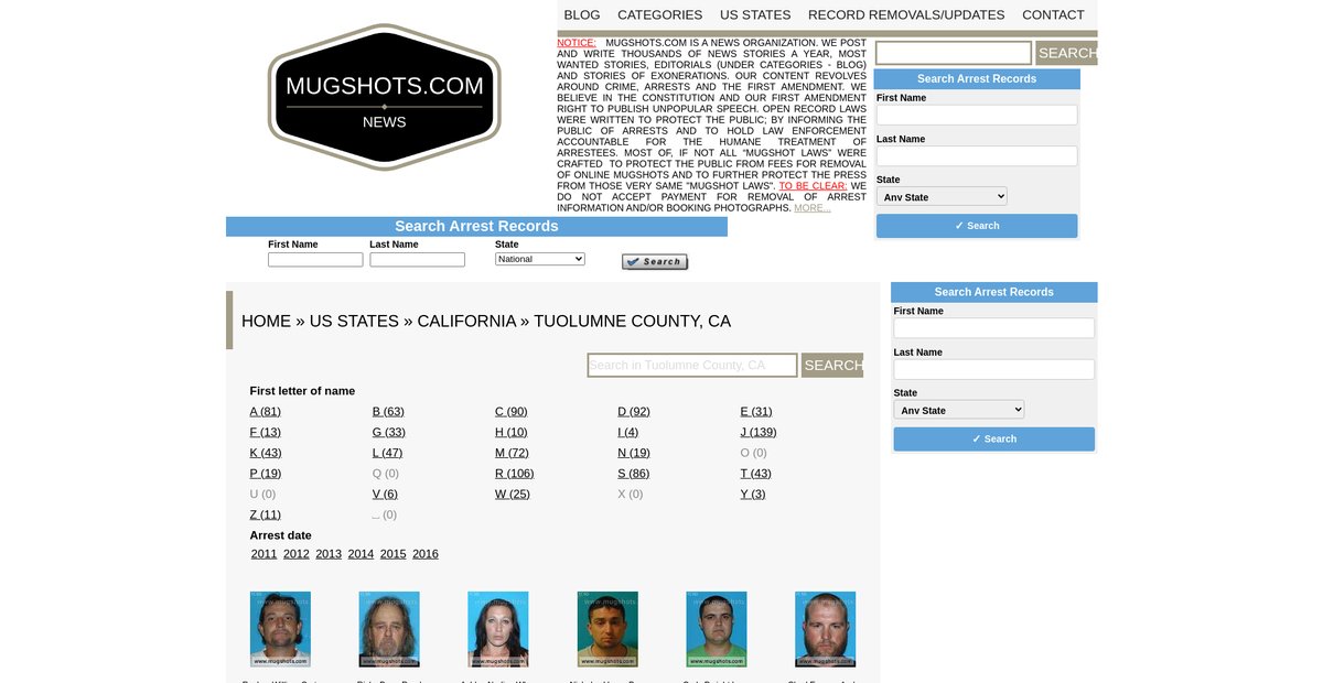 Preview of mugshots.com