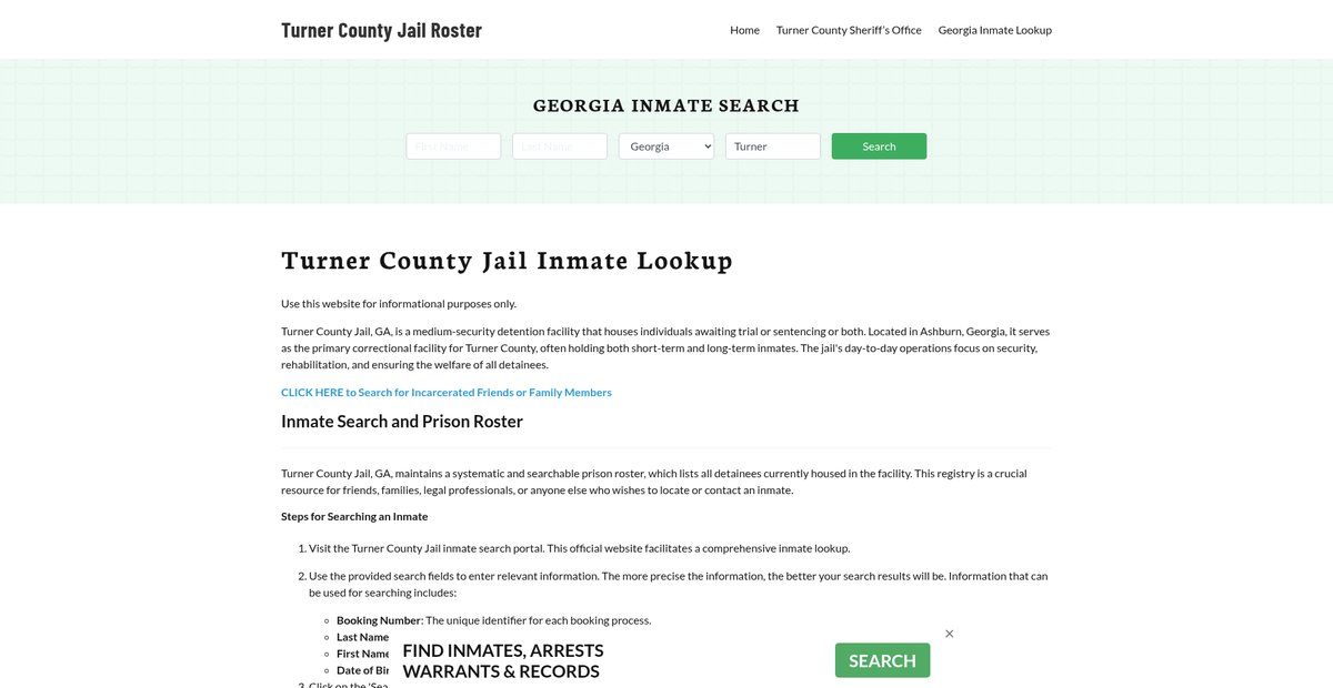 Preview of turnercountyjail.org