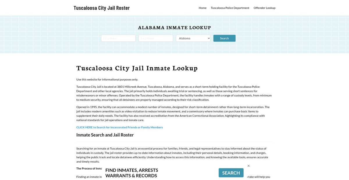 Preview of tuscaloosacityjail.org